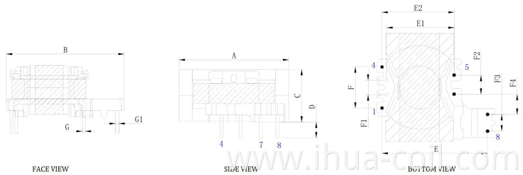 RoHS Certified Pq20 Pulse Lighting Transformer High Frequency Transformer